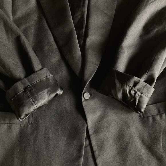 Vtg USA Brooks Brothers Wool Tuxedo Dinner Jacket Men's 44R Black Satin Lapel - Picture 5 of 16